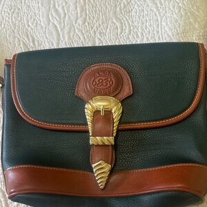 Green & Brown Leather Alba Crossbody Bag